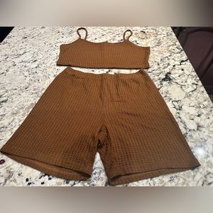 Shein Womens Brown Lounge Set